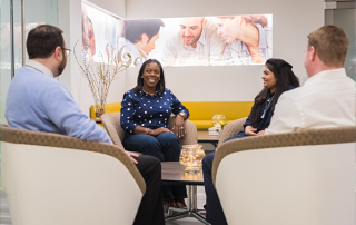 SRM-3 Group of four sitting with each other